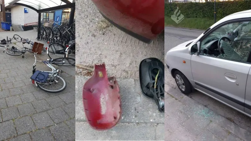 Vernielingen tijdens luilak in Schagen